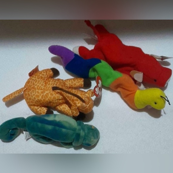 Set of 4 Year 1993 Ty McDonald's Happy Meal Teenie Beanie Babies - Picture 3 of 5